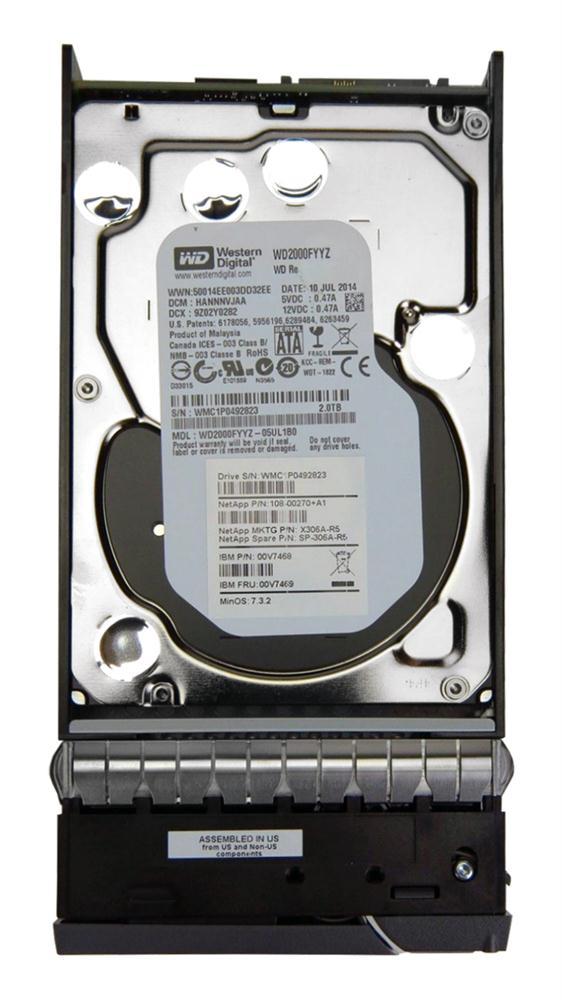 00V7468 IBM 2TB 7200RPM SATA 6GB/s Hot-Swappable 3.5-in...