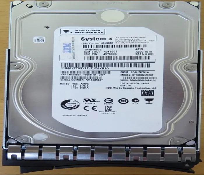 49Y6002 IBM 4TB 7200RPM SATA 6GB/s 3.5-inch G2 Hot-Swap...