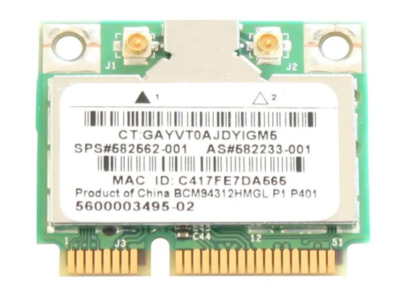 582562-001 HP Broadcom 4312G IEEE 802.11 b/g WLAN Wirel...