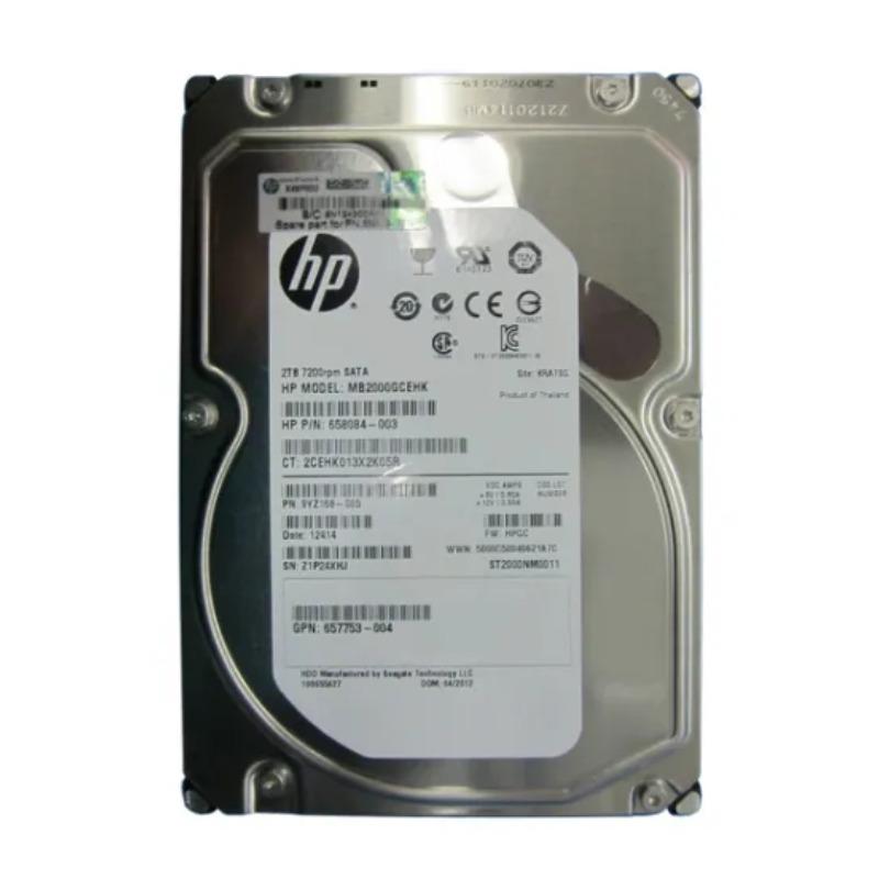 658079-B21 HP 2TB 7200RPM SATA 6GB/s 3.5-inch Hard Driv...