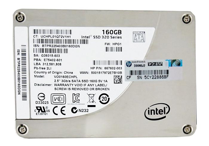 659575-001 HP 160GB SATA3Gb/s 2.5-inch Solid State Driv...