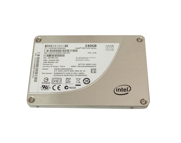 688011-001 HP 240GB SATA 6Gb/s 2.5-inch Solid State Der...