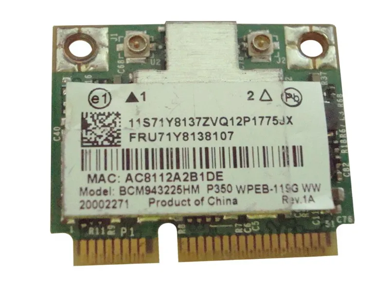 71Y8138 IBM WLAN IEEE 802.11b/g/n PCI Express Half Mini...