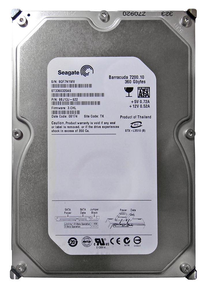 9BJ13J-622 Seagate BarraCuda 7200.10 360GB 7200RPM SATA...