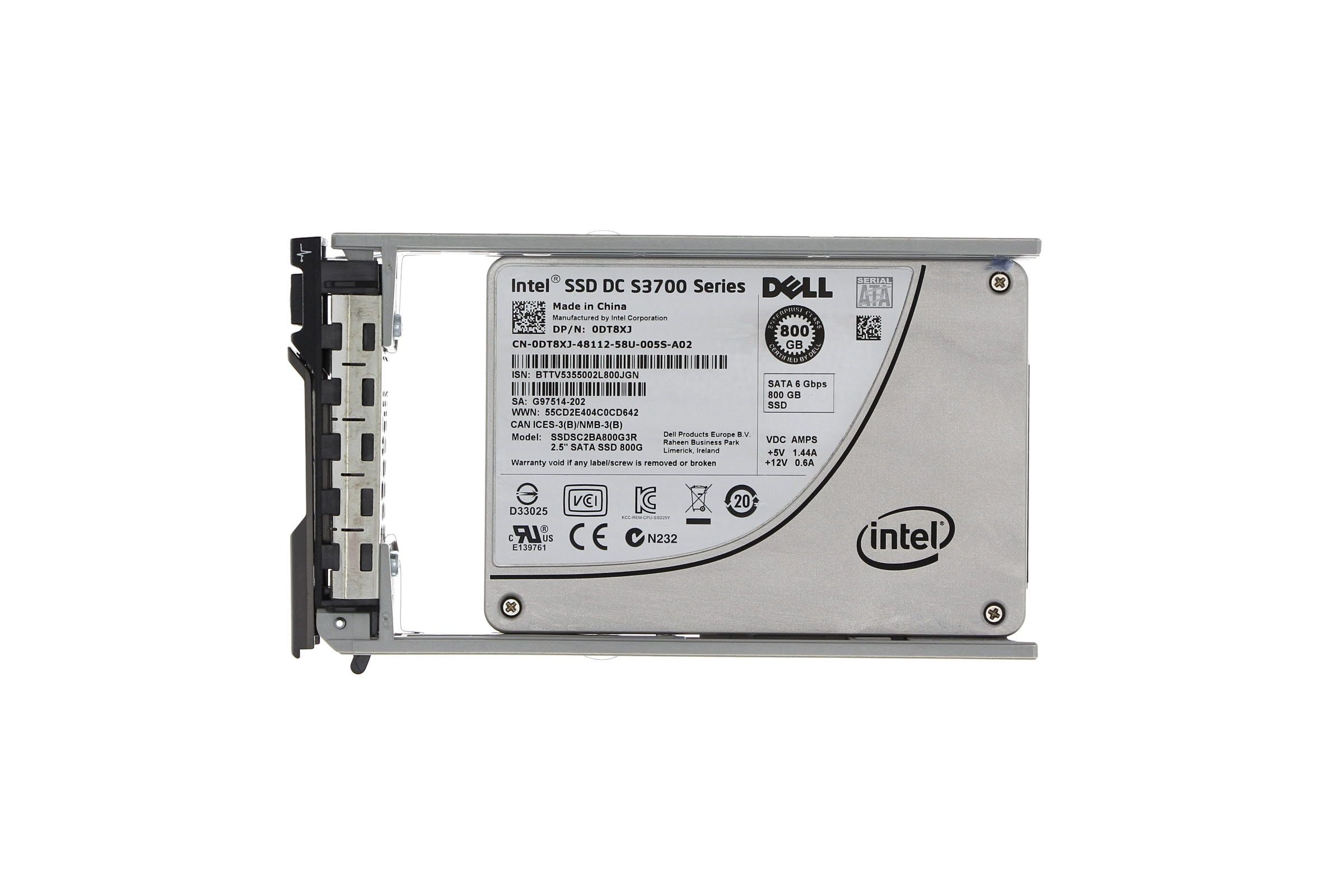 DT8XJ Dell Enterprise DC S3710 Series 800GB SATA 6Gb/s ...