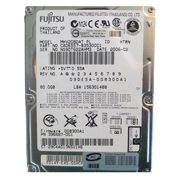 MHV2080AT Fujitsu 80GB 4200RPM ATA-100 8MB Cache 2.5-in...