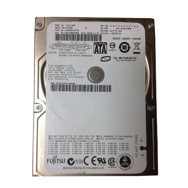 MHY2080BS Toshiba 80GB 5400RPM SATA-150 8MB Cache 2.5-i...