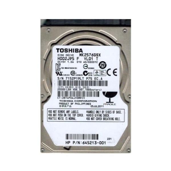 MK2576GSX Toshiba 250GB 5400RPM 8MB Cache SATA 3GB/s 2....