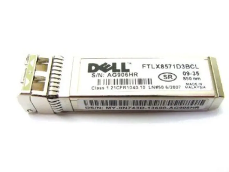 N743D Dell Networking Transceiver SFP+ 10GBE SR 850NM W...