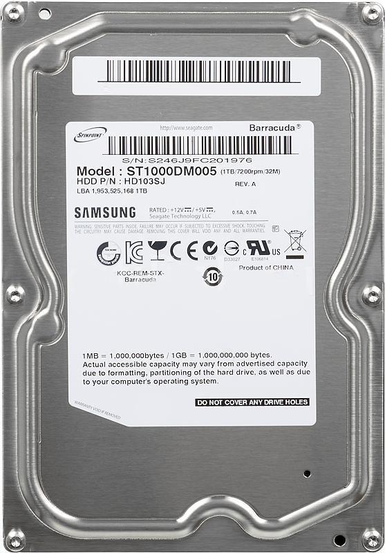 ST1000DM005 Seagate 1TB 7200RPM SATA 3GB/s 3.5-inch Har...