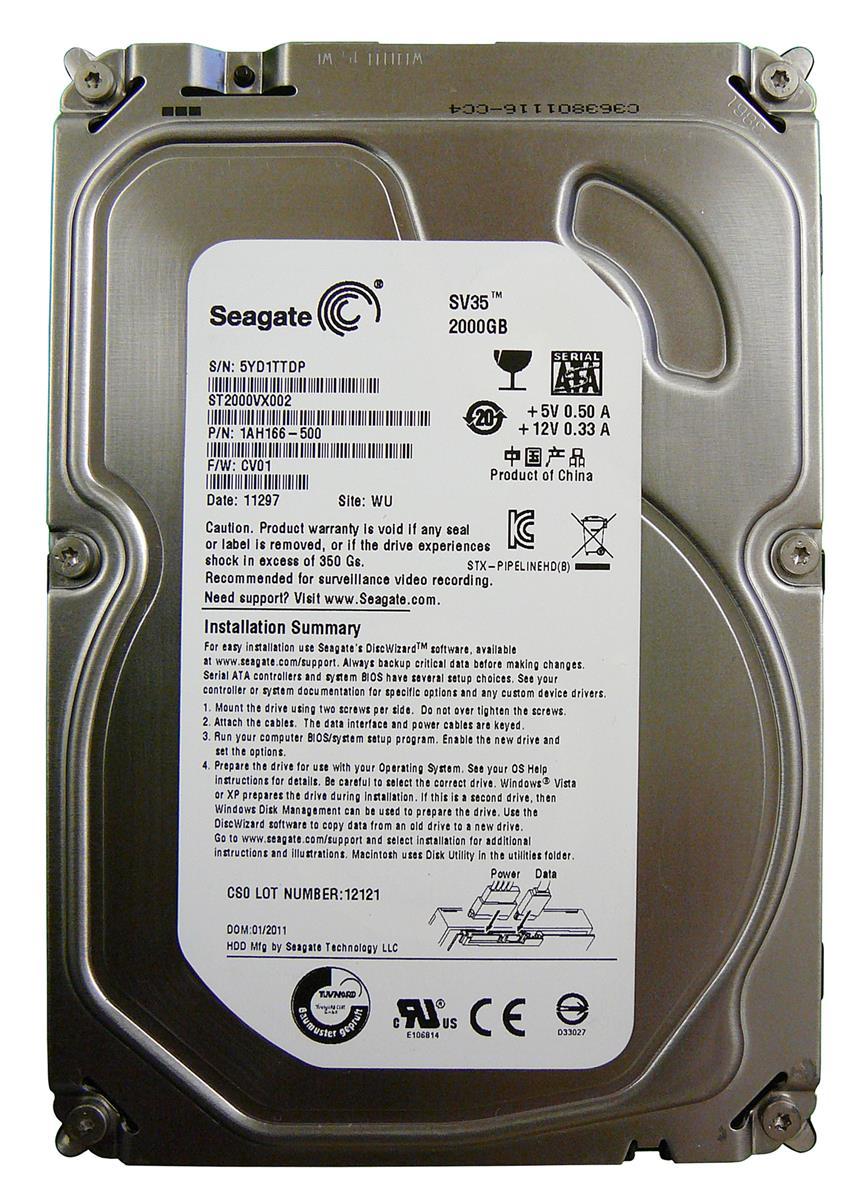 ST2000VX002 Seagate SV35 2TB 5900RPM SATA 6GB/s 64MB Ca...