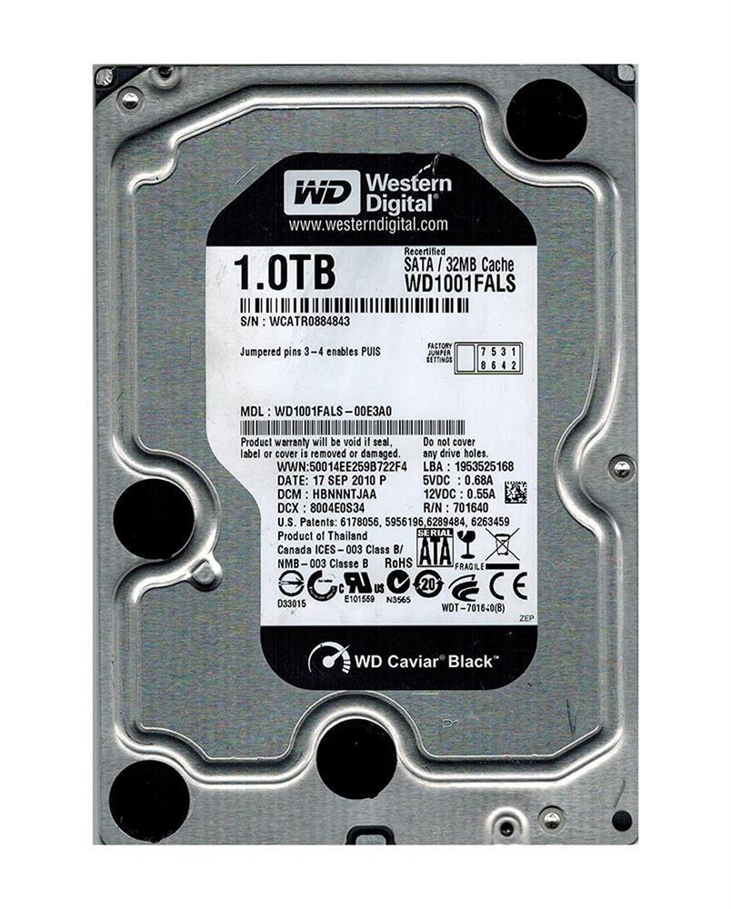 WD1001FALS-00E3A0 Western Digital Caviar Black 1TB 7200...