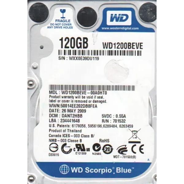 WD1200BEVE Western Digital Scorpio Blue 120GB 5400RPM E...