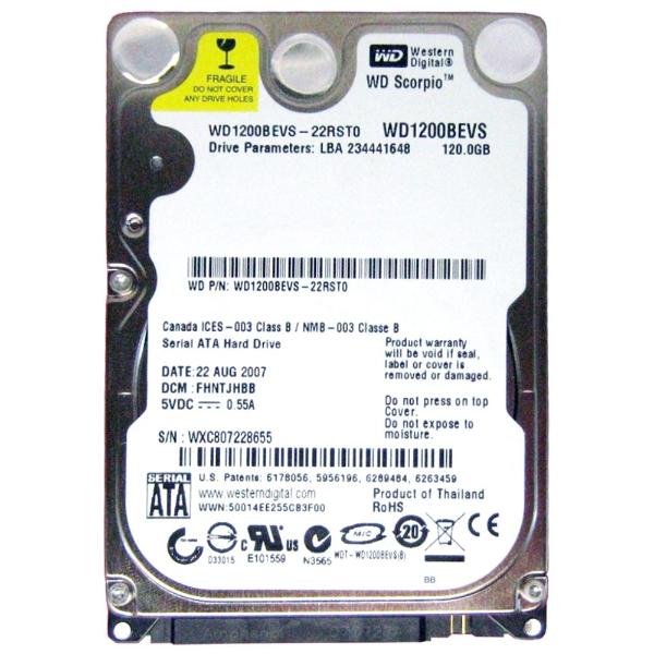 WD1200BEVS-22RST0 Western Digital Scorpio 120GB 5400RPM...