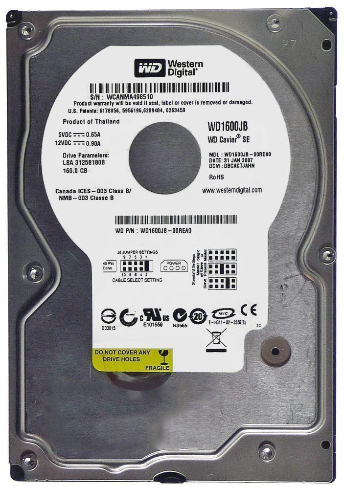 WD1600JB-00GVA0 Western Digital Caviar SE 160GB 7200RPM...