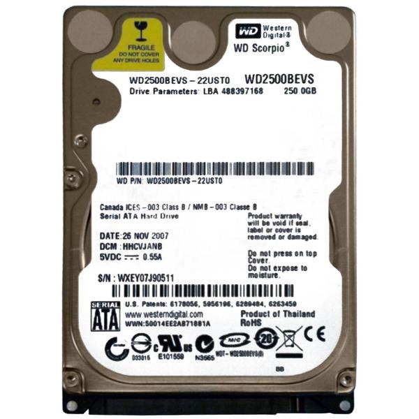 WD2500BEVS-22UST0 Western Digital Scorpio Blue 250GB 54...