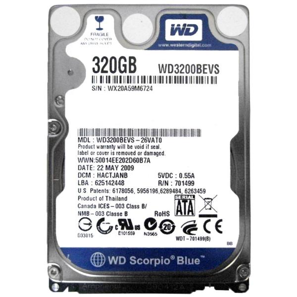 WD3200BEVS Western Digital Scorpio Blue 320GB 5400RPM S...