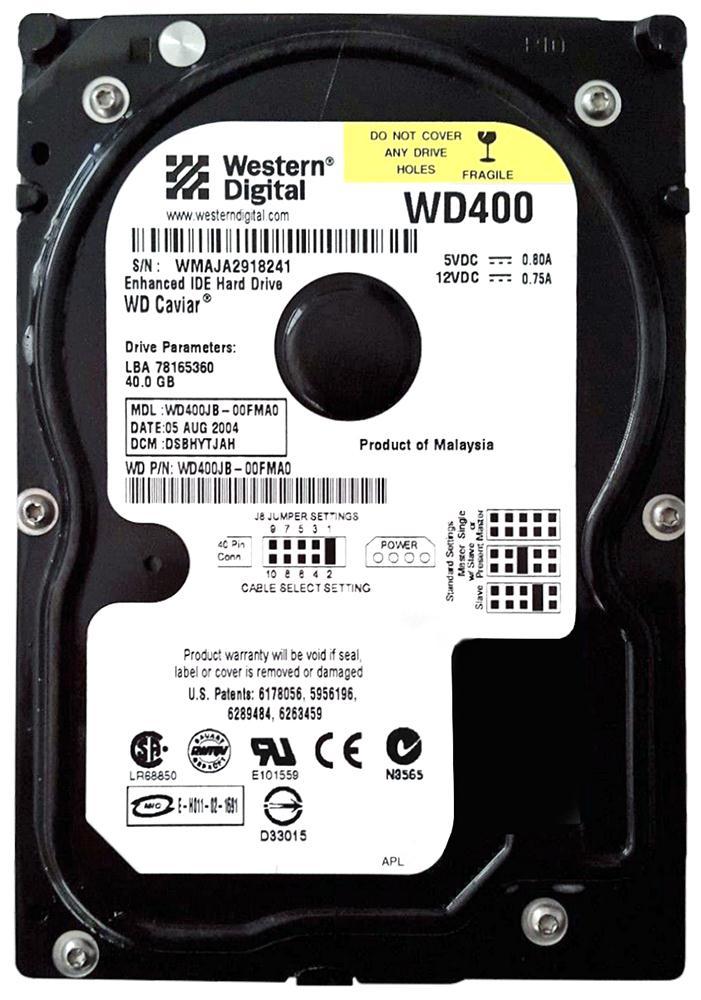 WD400JB Western Digital Caviar 40GB 7200RPM EIDE Ultra ...