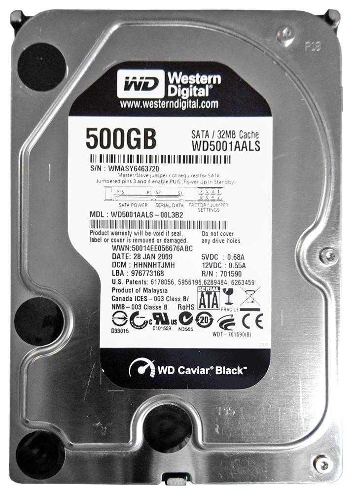 WD5001AALS-00L3B2 Western Digital Caviar Black 500GB 72...