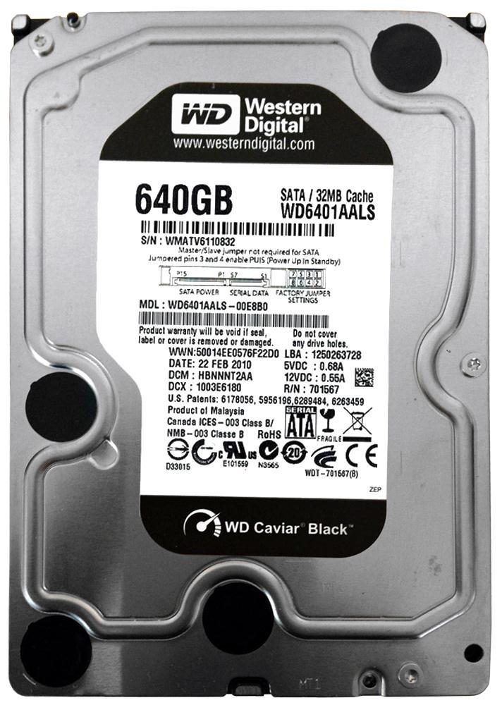 WD6401AALS-00E8B0 Western Digital Caviar Black 640GB 72...