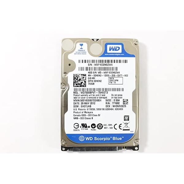 WD7500BPVT-75HXZT3 Western Digital 750GB 5400RPM SATA 3...