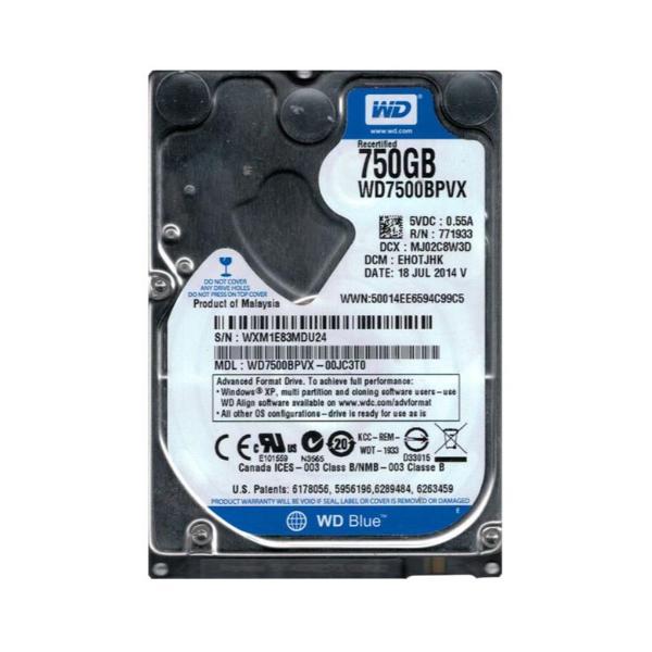 WD7500BPVX-00JC3T0 Western Digital 750GB 5400RPM SATA 6...