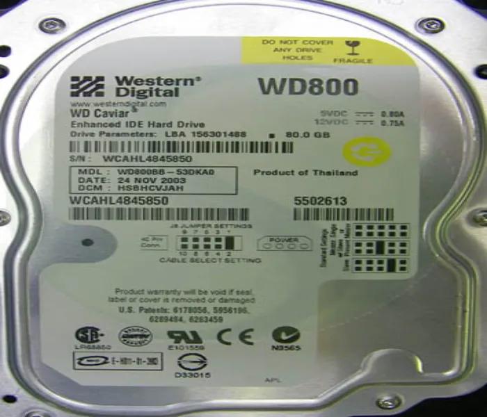 WD800BB Western Digital Caviar Blue 80GB 7200RPM ATA/ID...